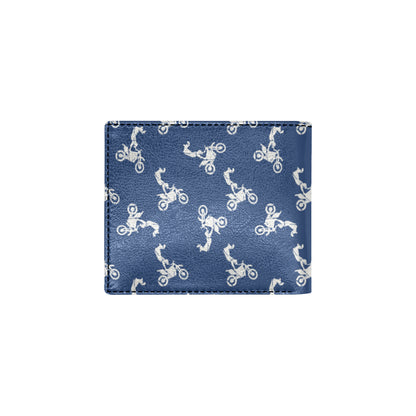 Motocross Pattern Print Design 01 Men's ID Card Wallet