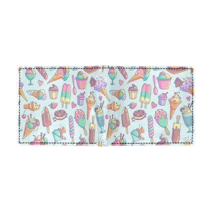 Ice Cream Pattern Print Design IC02 Men's ID Card Wallet