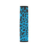 Cheetah Blue Print Pattern Car Seat Belt Cover