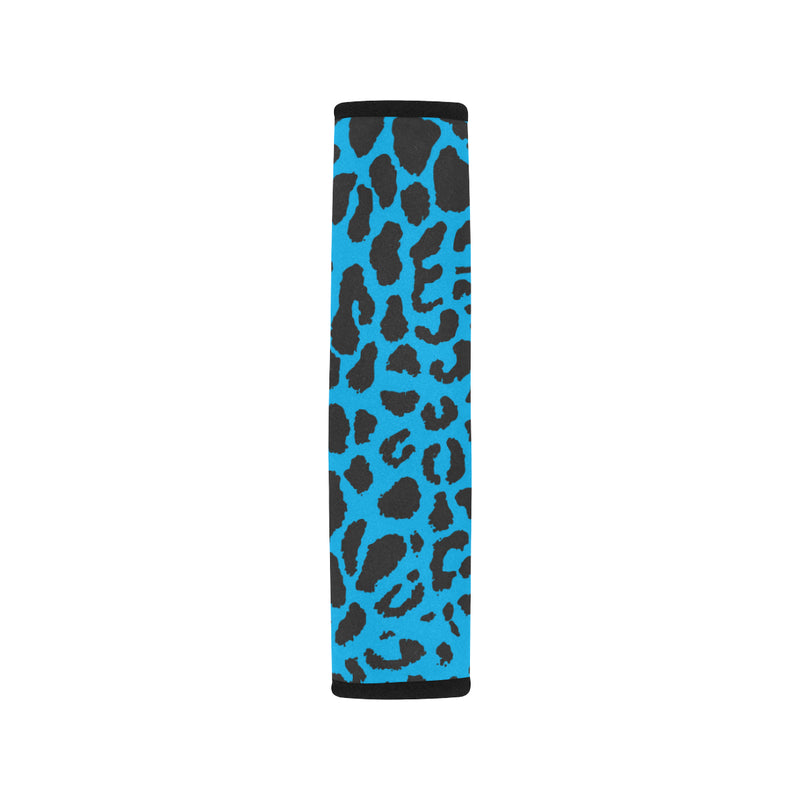Cheetah Blue Print Pattern Car Seat Belt Cover