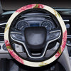 Carnations Pattern Print Design CN02 Steering Wheel Cover with Elastic Edge