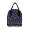 Tribal aztec Dark Multicolor Insulated Lunch Bag