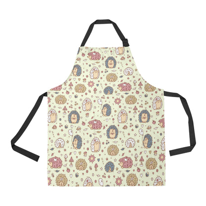 Hedgehog Cute Pattern Print Design 01 Apron with Pocket