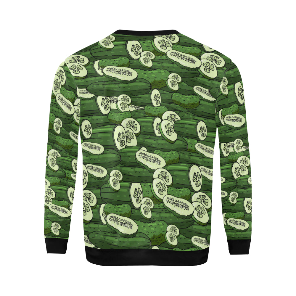 Cucumber Pattern Print Design CC01 Men Long Sleeve Sweatshirt