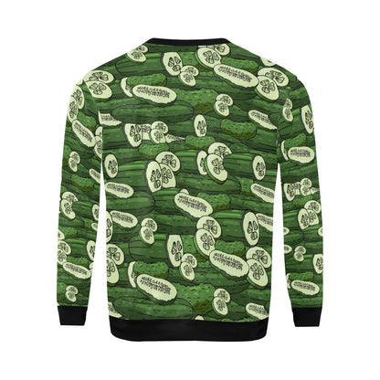 Cucumber Pattern Print Design CC01 Men Long Sleeve Sweatshirt