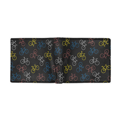 Bicycle Pattern Print Design 03 Men's ID Card Wallet