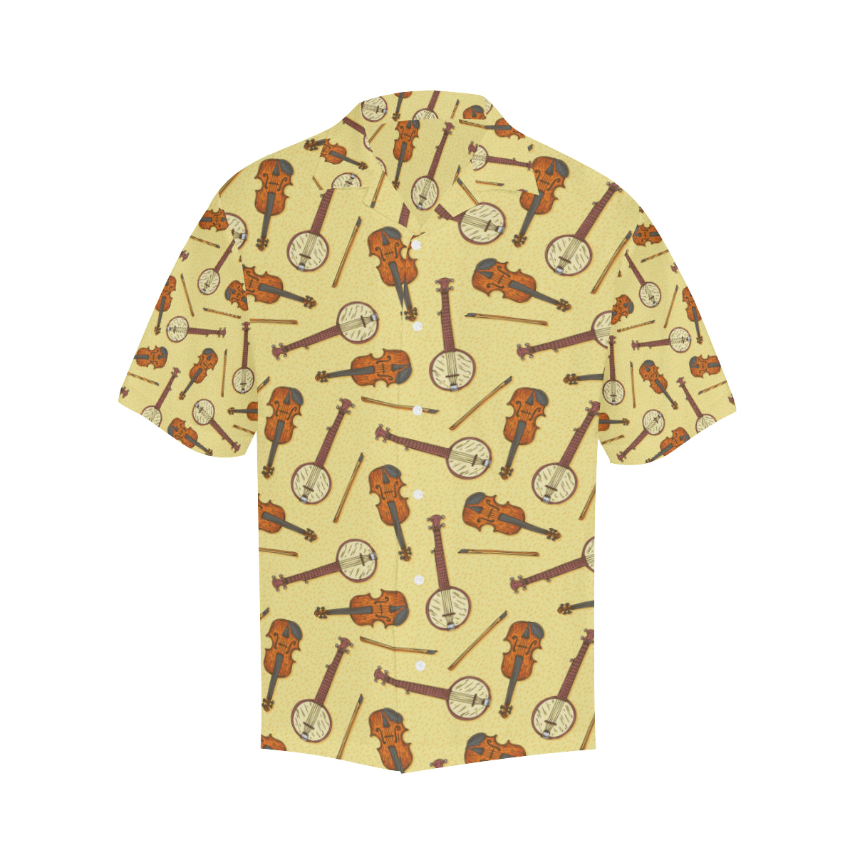 Banjo Violin Pattern Print Design 01 Men's Hawaiian Shirt