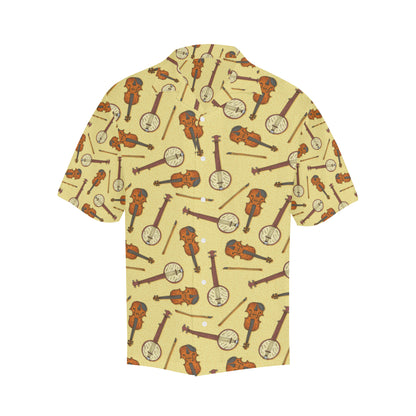 Banjo Violin Pattern Print Design 01 Men's Hawaiian Shirt