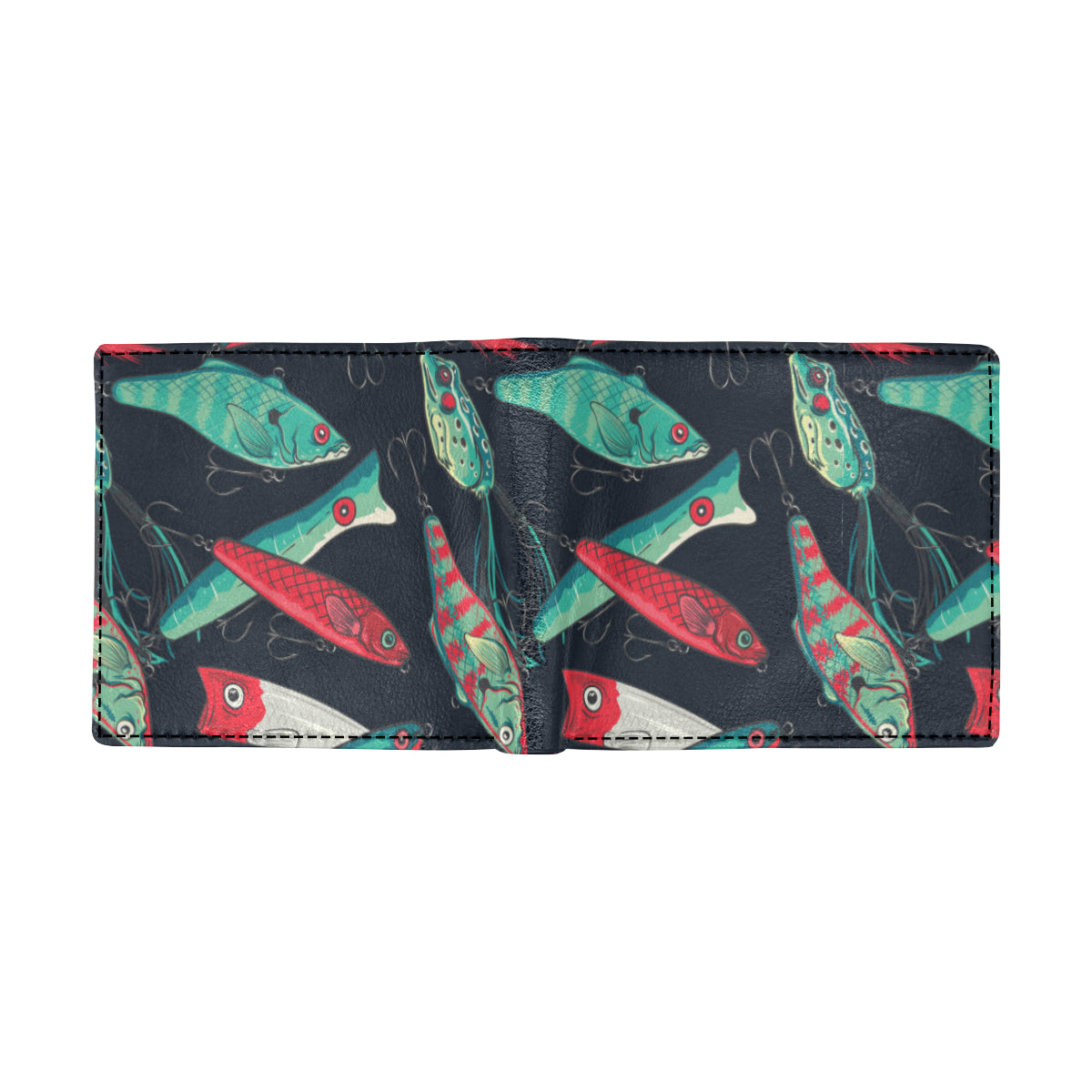 Fishing Bait Pattern Men's ID Card Wallet