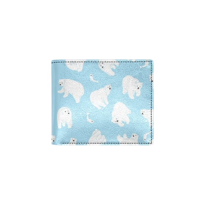 Polar Bear Pattern Print Design PB01 Men's ID Card Wallet