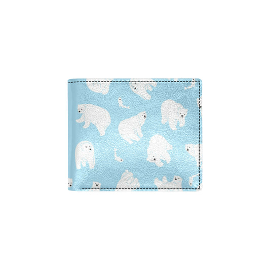 Polar Bear Pattern Print Design PB01 Men's ID Card Wallet