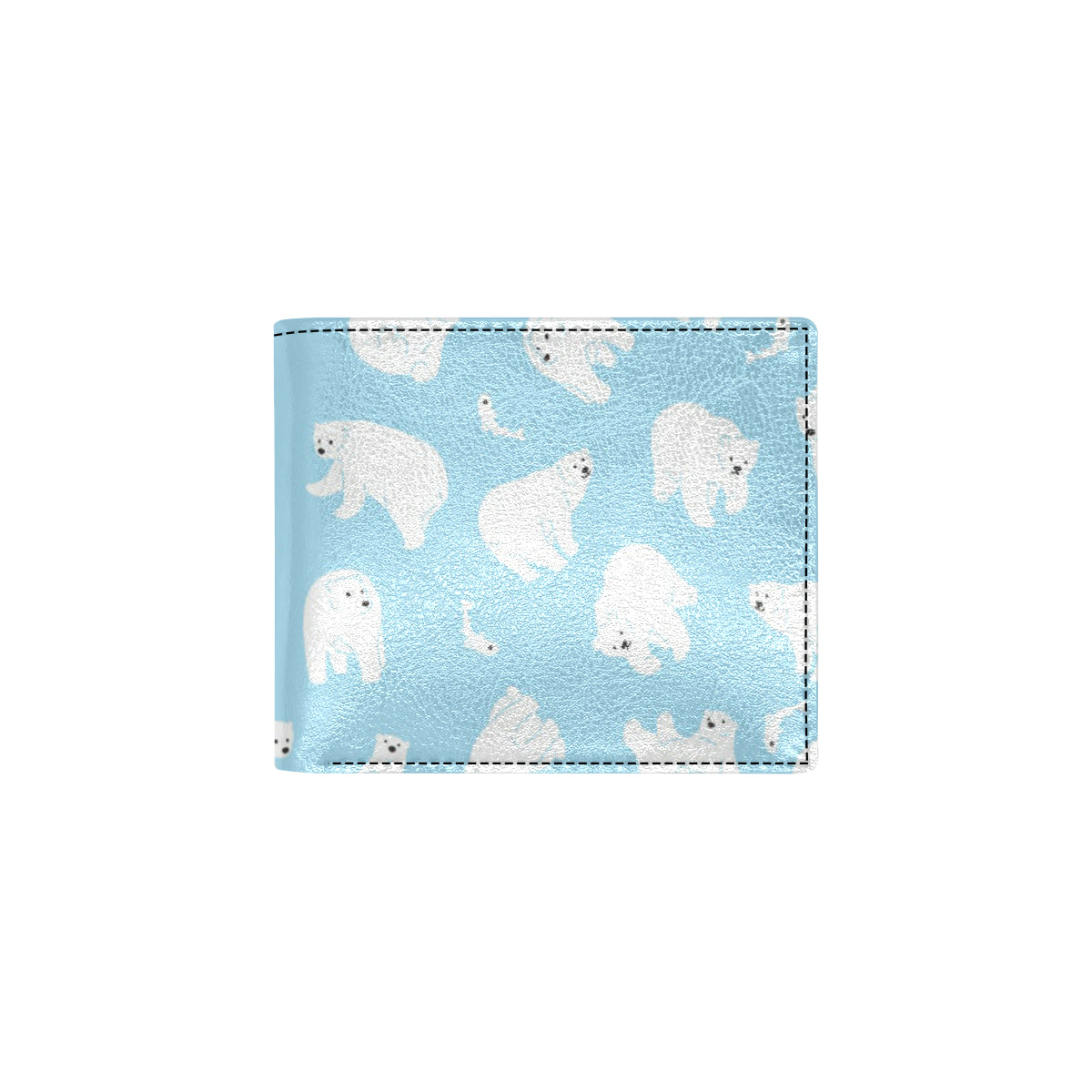 Polar Bear Pattern Print Design PB01 Men's ID Card Wallet