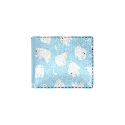 Polar Bear Pattern Print Design PB01 Men's ID Card Wallet