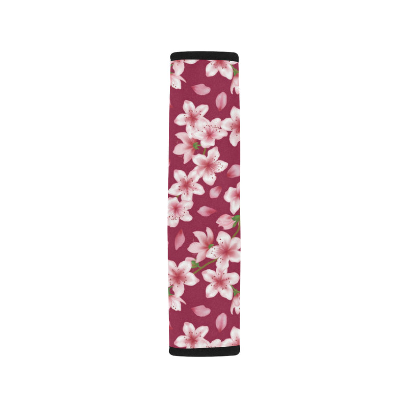 Cherry Blossom Pattern Print Design CB06 Car Seat Belt Cover