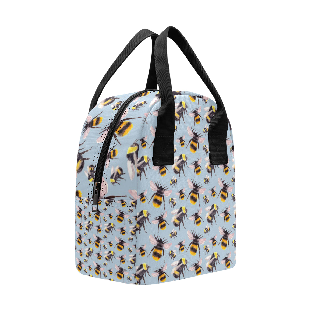 Bee Pattern Print Design BEE08 Insulated Lunch Bag