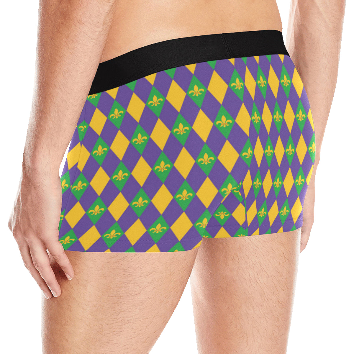 Mardi Gras Pattern Print Design 05 Men's Boxer Briefs