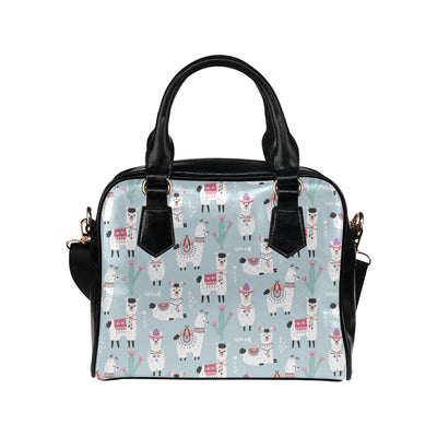 Llama Pattern Print Design 04 Shoulder Handbag