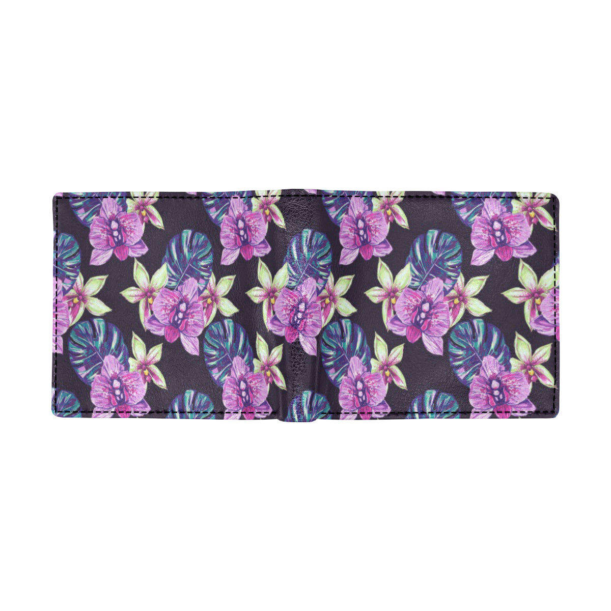 Orchid Pattern Print Design OR010 Men's ID Card Wallet