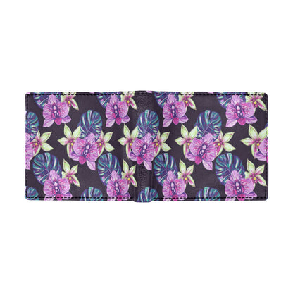 Orchid Pattern Print Design OR010 Men's ID Card Wallet