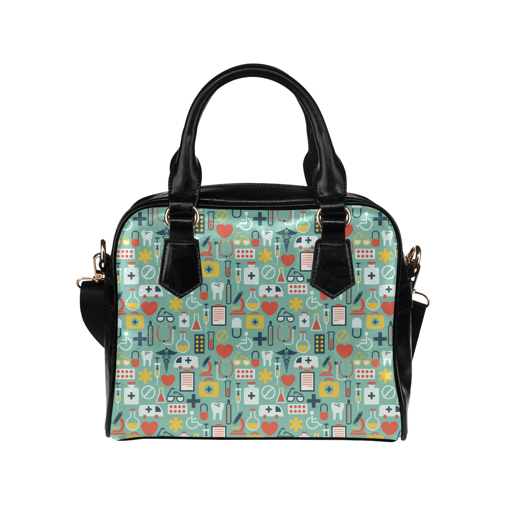 Medical Pattern Print Design 02 Shoulder Handbag