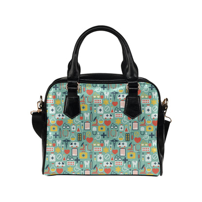 Medical Pattern Print Design 02 Shoulder Handbag