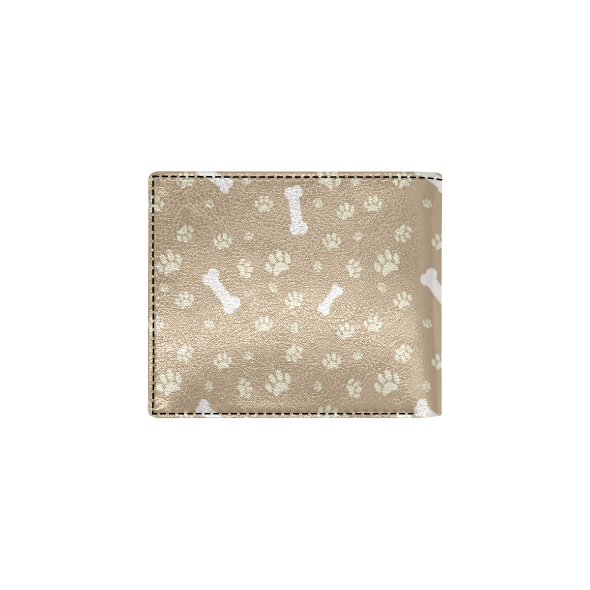 Dog Bone Paw Pattern Print Design 01 Men's ID Card Wallet