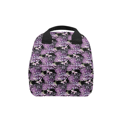 Lavender Pattern Print Design LV06 Insulated Lunch Bag
