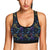 Dragonfly With Floral Print Pattern Sports Bra