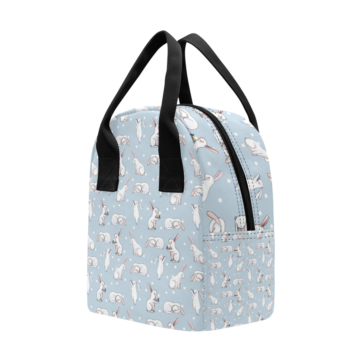 Rabbit Pattern Print Design RB06 Insulated Lunch Bag
