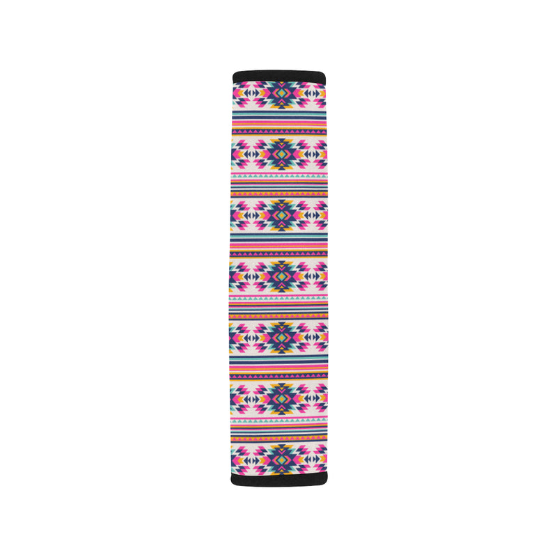 Indian Navajo Neon Themed Design Print Car Seat Belt Cover