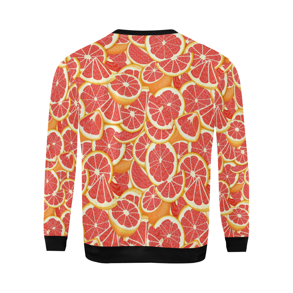 Grapefruit Pattern Print Design GF02 Men Long Sleeve Sweatshirt
