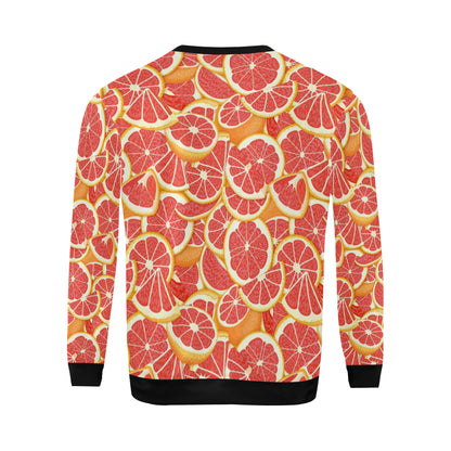 Grapefruit Pattern Print Design GF02 Men Long Sleeve Sweatshirt