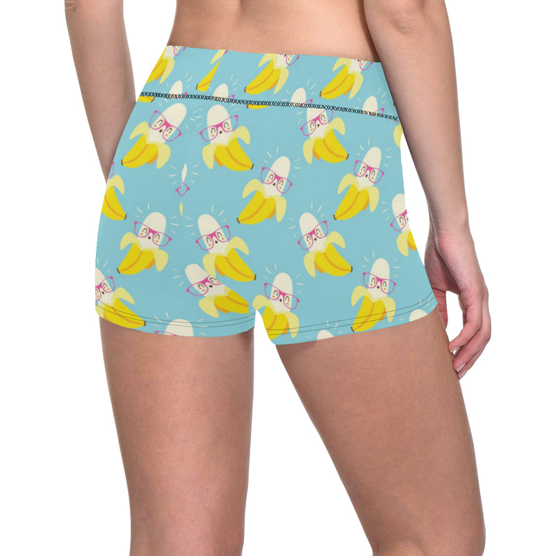 Banana Pattern Print Design BA07 Yoga Shorts