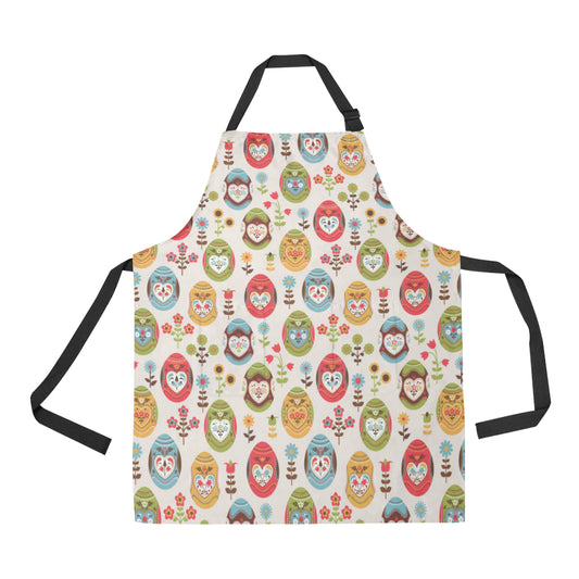 Easter Eggs Pattern Print Design RB011 Apron with Pocket