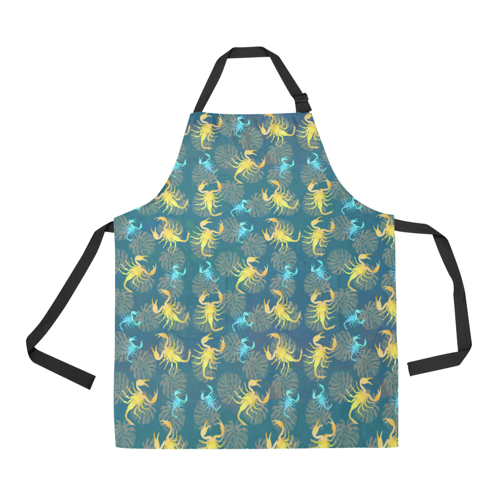 Scorpion Pattern Print Design 02 Apron with Pocket