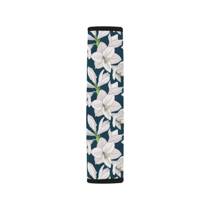 Amaryllis Pattern Print Design 01 Car Seat Belt Cover