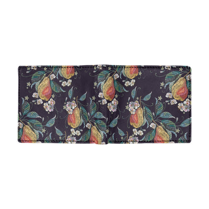 Pear Pattern Print Design PE02 Men's ID Card Wallet