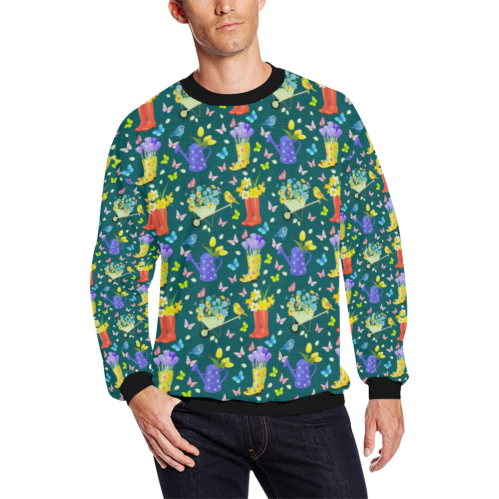 Gardening Pattern Print Design G08 Men Long Sleeve Sweatshirt