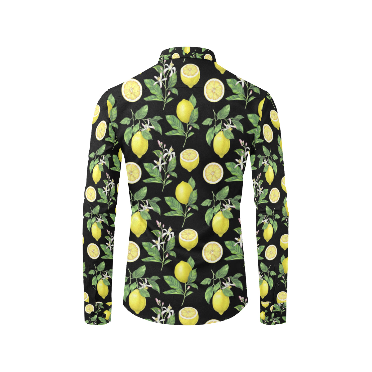Lemon Pattern Print Design LM02 Men's Long Sleeve Shirt
