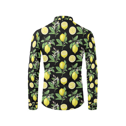Lemon Pattern Print Design LM02 Men's Long Sleeve Shirt