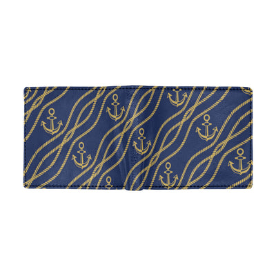 Nautical Anchor Rope  Pattern Men's ID Card Wallet