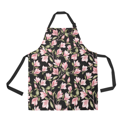 Magnolia Pattern Print Design MAG03 Apron with Pocket