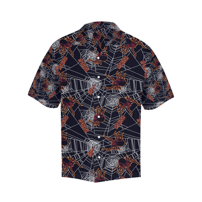 Tarantula Spiderwebs Pattern Print Design 01 Men's Hawaiian Shirt