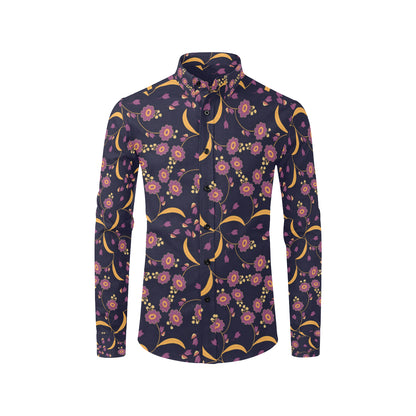 Anemone Pattern Print Design AM012 Men's Long Sleeve Shirt