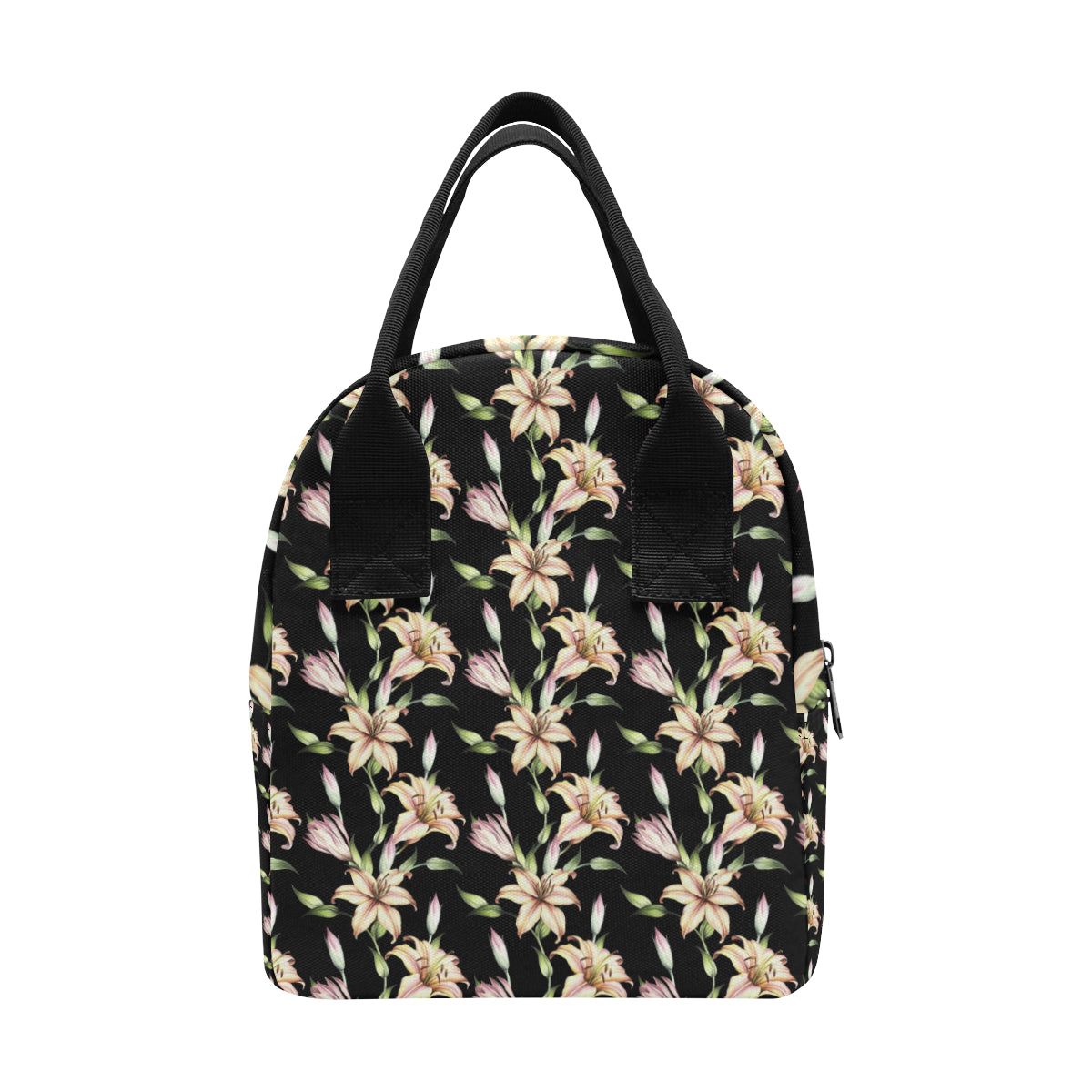 Lily Pattern Print Design LY05 Insulated Lunch Bag