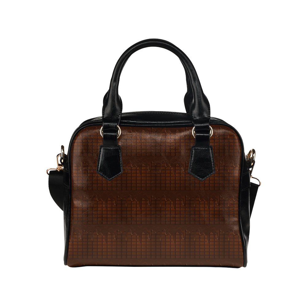 Chocolate Pattern Print Design 01 Shoulder Handbag
