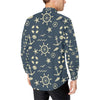 Nautical Pattern Print Design A01 Men's Long Sleeve Shirt