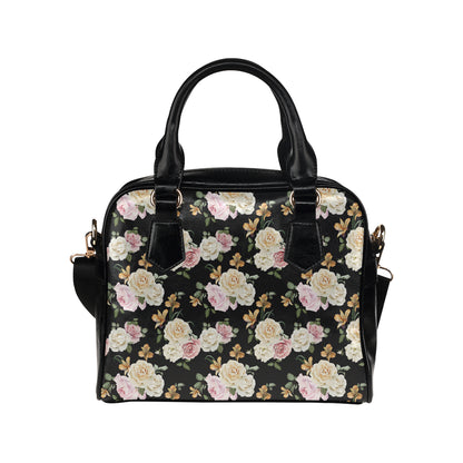 Rose Pattern Print Design A01 Shoulder Handbag