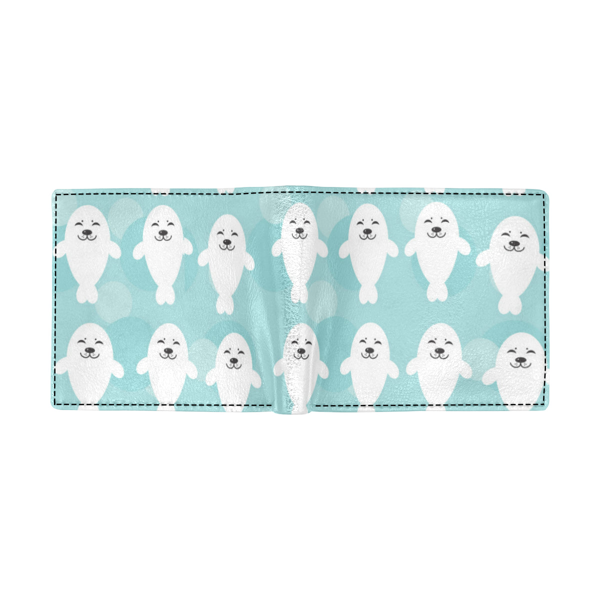 Sea Lion Baby Pattern Print Design 01 Men's ID Card Wallet
