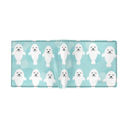 Sea Lion Baby Pattern Print Design 01 Men's ID Card Wallet
